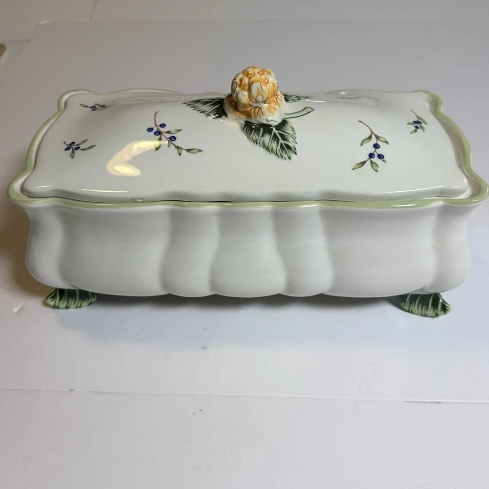 Princess House Vintage Garden Ceramic Floral Centerpiece Serveware (See Detail)